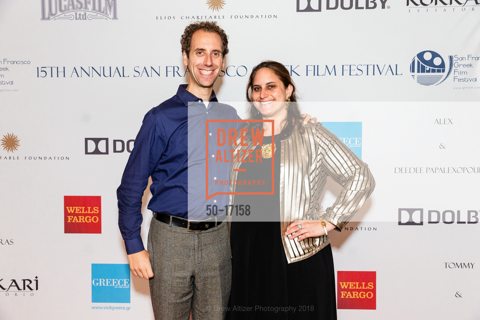 Michael Colvin, Jessica Richman, 15th Annual SF Greek Film Festival Opening Night, Premier Theatre at LucasFilm, Letterman Digital Arts Building. 1 Letterman Drive, October 12th, 2018, Photo #50-17158 Michael Colvin, Jessica Richman, Photo #50-17158