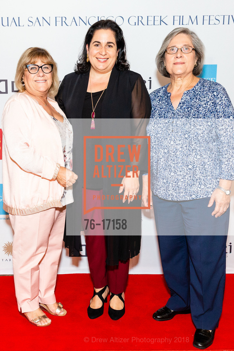 Maria Stavropoulos, Maria Nicolacakis, Katina Katzakis, 15th Annual SF Greek Film Festival Opening Night, Premier Theatre at LucasFilm, Letterman Digital Arts Building. 1 Letterman Drive, October 12th, 2018, Photo #76-17158 Maria Stavropoulos, Maria Nicolacakis, Katina Katzakis, Photo #76-17158
