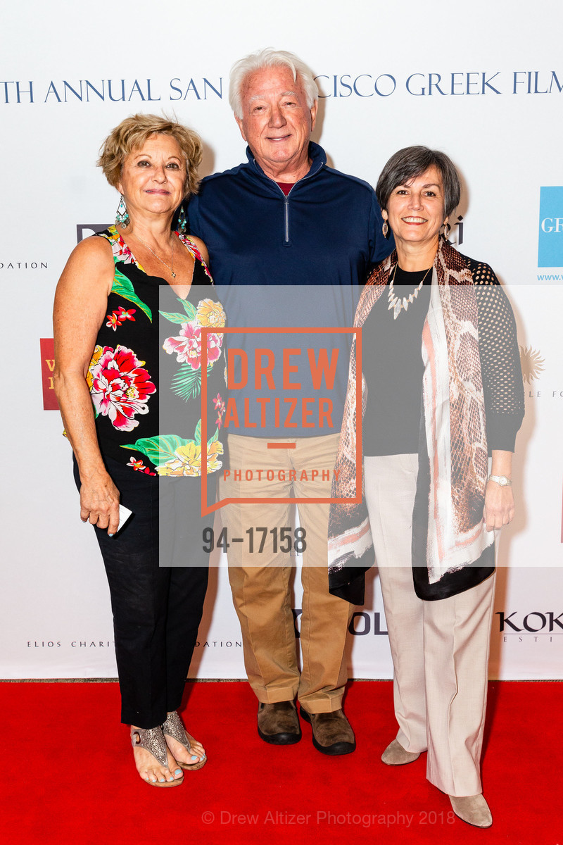 Athena Arvanitidis, Vic Arvanitidis, Eleni Dimopoulos, 15th Annual SF Greek Film Festival Opening Night, Premier Theatre at LucasFilm, Letterman Digital Arts Building. 1 Letterman Drive, October 12th, 2018, Photo #94-17158 Athena Arvanitidis, Vic Arvanitidis, Eleni Dimopoulos, Photo #94-17158
