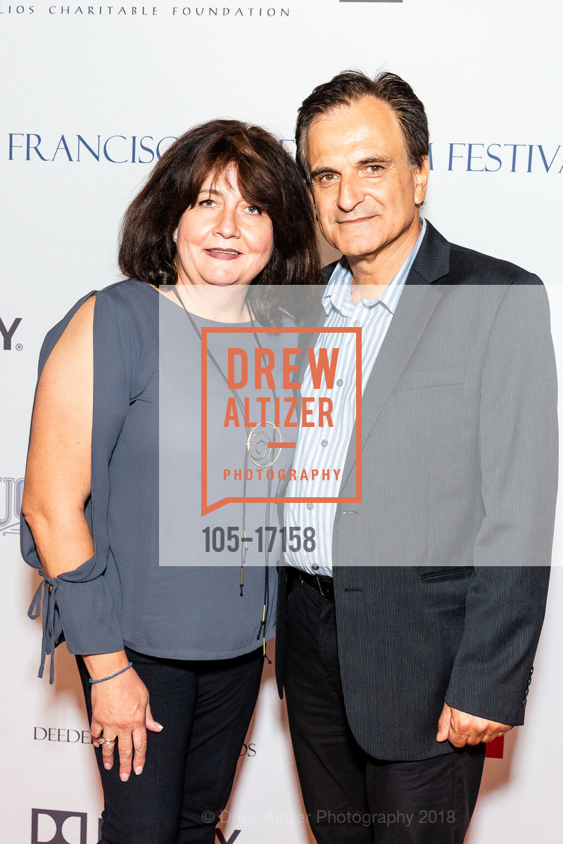 Toula Delis, Tim Delis, 15th Annual SF Greek Film Festival Opening Night, Premier Theatre at LucasFilm, Letterman Digital Arts Building. 1 Letterman Drive, October 12th, 2018, Photo #105-17158 Toula Delis, Tim Delis, Photo #105-17158