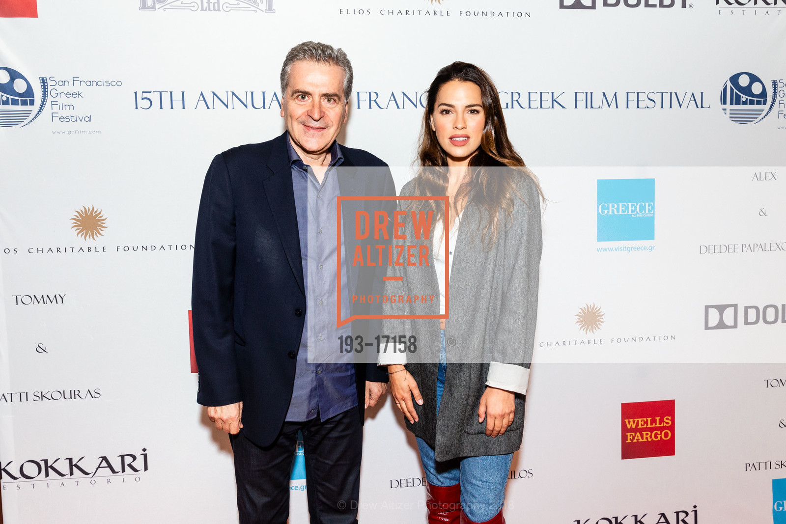 Alex Papalexopoulos, Melia Kreiling, 15th Annual SF Greek Film Festival Opening Night, Premier Theatre at LucasFilm, Letterman Digital Arts Building. 1 Letterman Drive, October 12th, 2018, Photo #193-17158 Alex Papalexopoulos, Melia Kreiling, Photo #193-17158