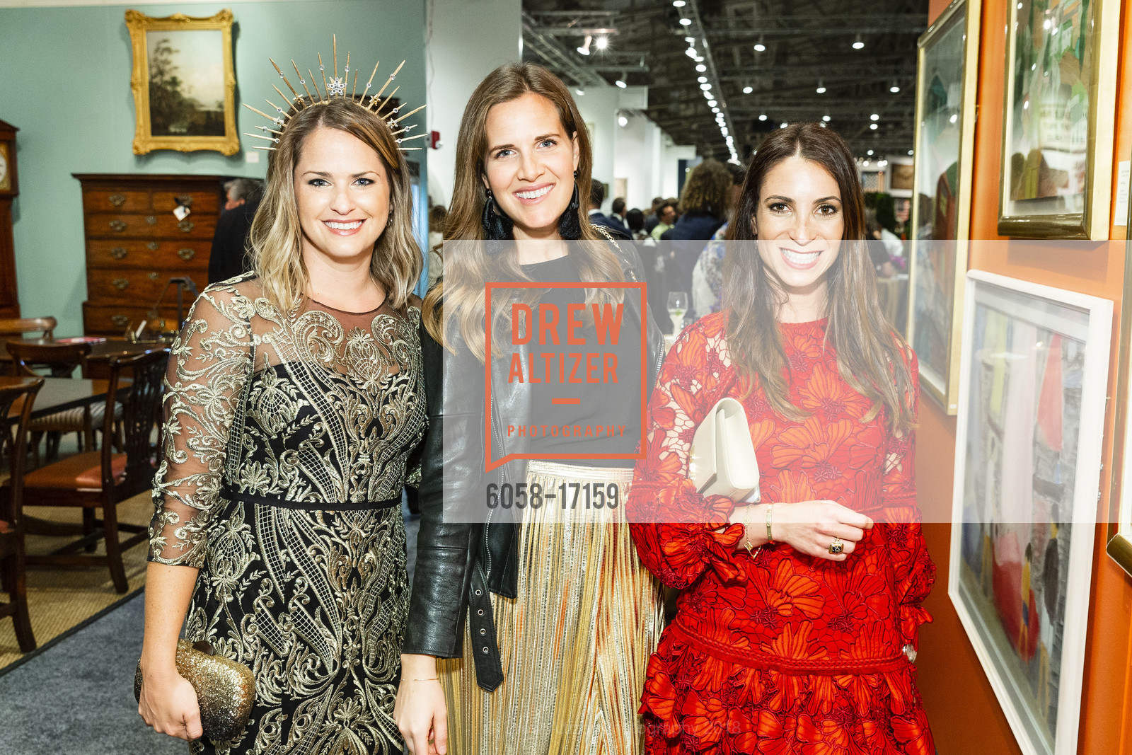 Courtney Ferry, Anne Corrigan, Dina Bandman, The San Francisco Fall Art & Antiques Show Opening Nigh Preview Gala, Festival Pavilion, Fort Mason Center for Arts & Culture, October 10th, 2018, Photo #6058-17159 Courtney Ferry, Anne Corrigan, Dina Bandman, Photo #6058-17159