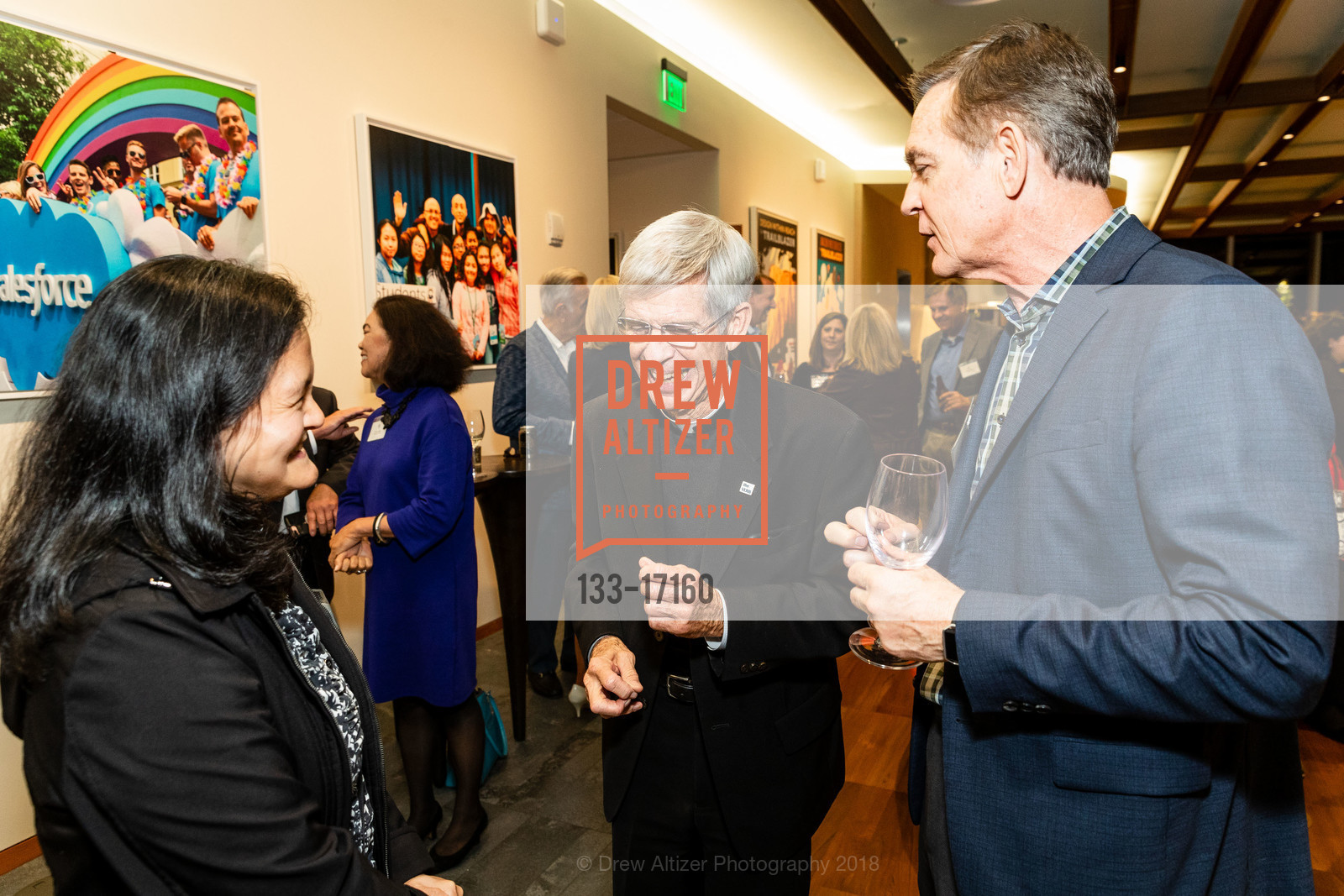 Chitchi Tabora, Stephen Privett, Greg Blaine, Leo T. McCarthy Award Kick-Off, Salesforce East, 30th floor. 350 Mission Street San Francisco, CA 94105, October 10th, 2018, Photo #133-17160 Chitchi Tabora, Stephen Privett, Greg Blaine, Photo #133-17160