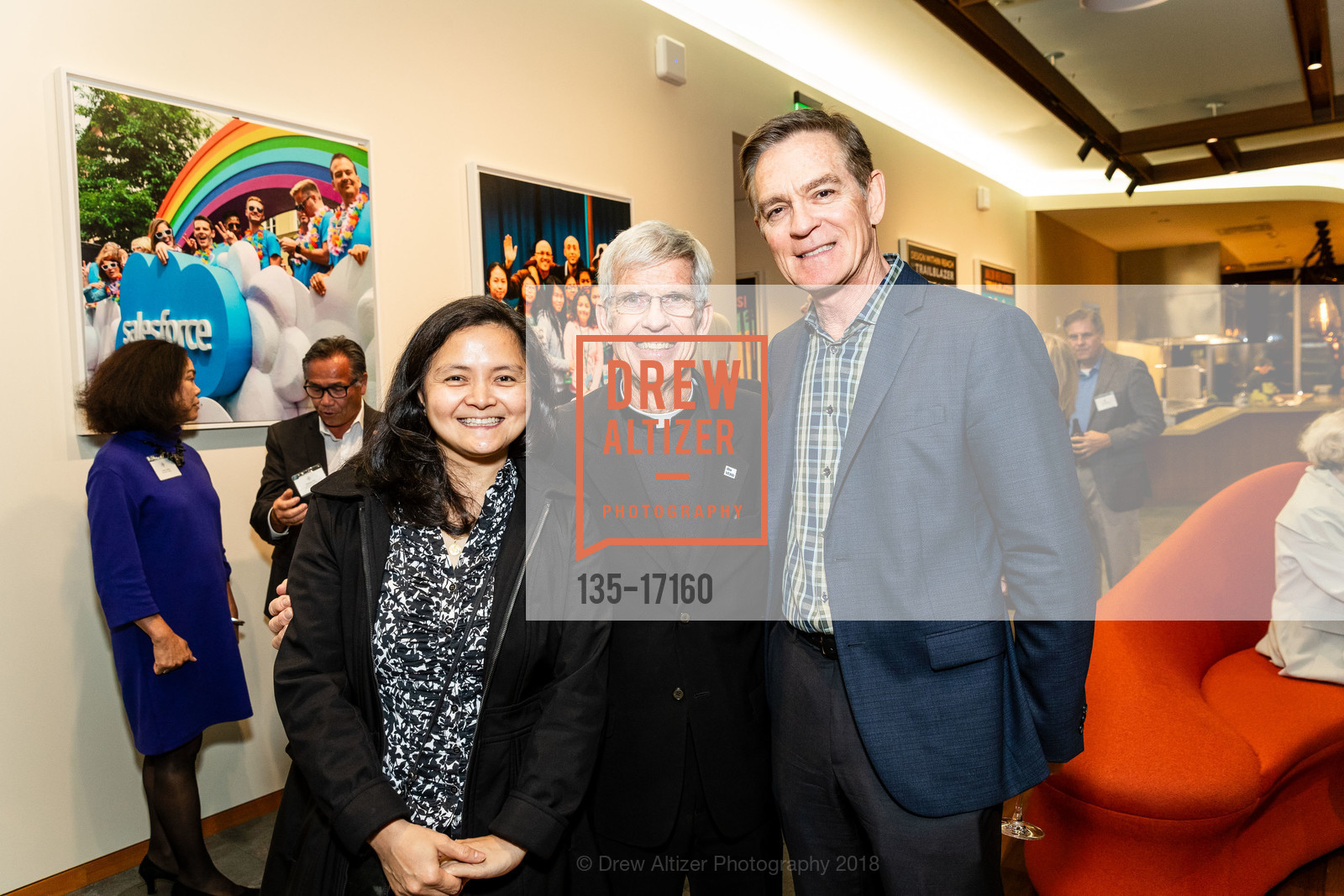 Chitchi Tabora, Stephen Privett, Greg Blaine, Leo T. McCarthy Award Kick-Off, Salesforce East, 30th floor. 350 Mission Street San Francisco, CA 94105, October 10th, 2018, Photo #135-17160 Chitchi Tabora, Stephen Privett, Greg Blaine, Photo #135-17160
