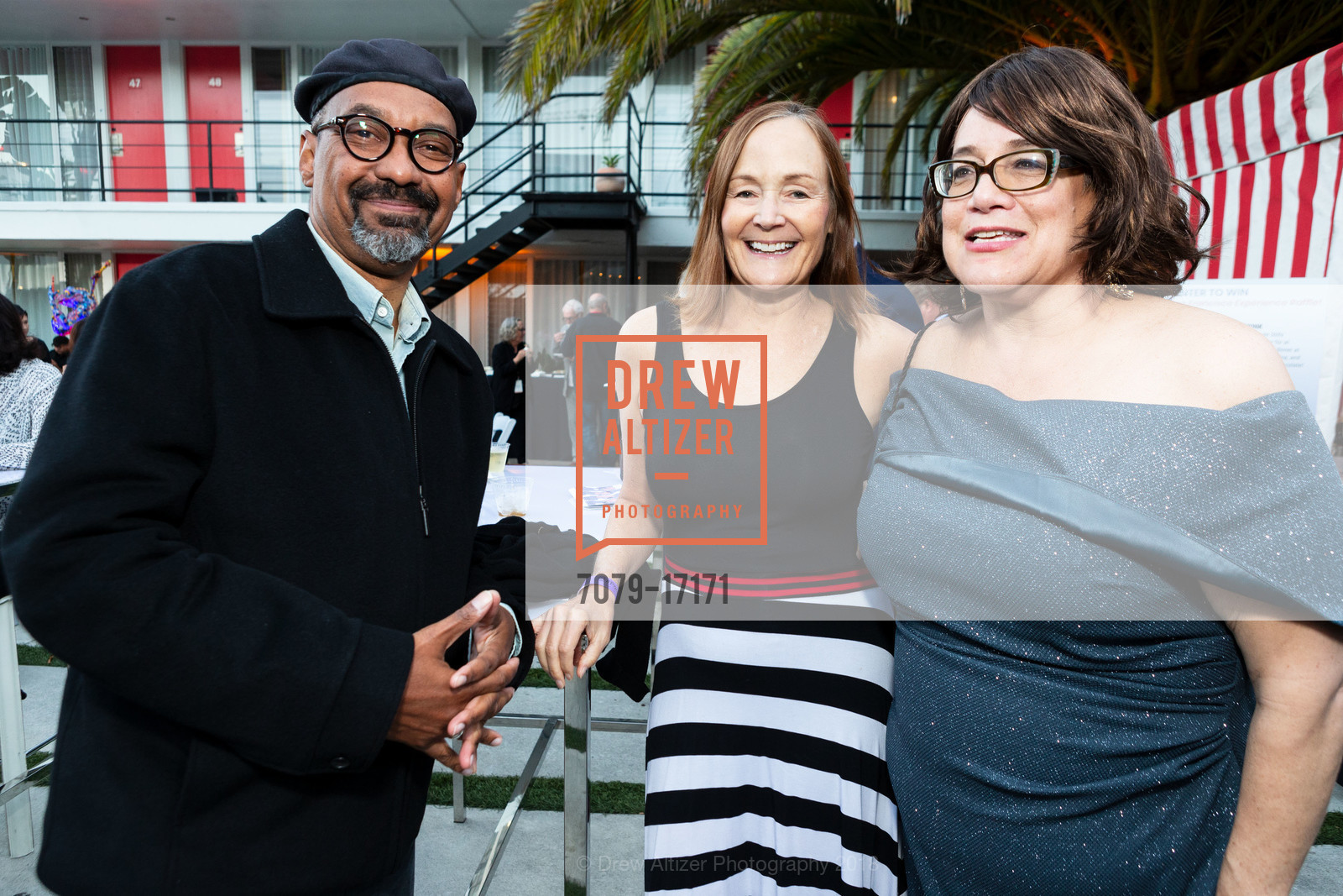 Dean Barrel, Noreen Beiro, Lori Linker, TNDC Pool Toss 2018, Phoenix Hotel. 601 Eddy St San Francisco CA 94109, October 10th, 2018, Photo #7079-17171 Dean Barrel, Noreen Beiro, Lori Linker, Photo #7079-17171
