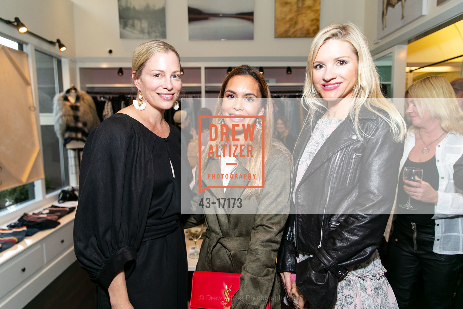 Kristin Dunlap, Tamara Tucker, Heidi Cinader, The Bar Code Store Opening, The Barcode Store. 3600 Sacramento street, October 11th, 2018, Photo #43-17173 Kristin Dunlap, Tamara Tucker, Heidi Cinader, Photo #43-17173