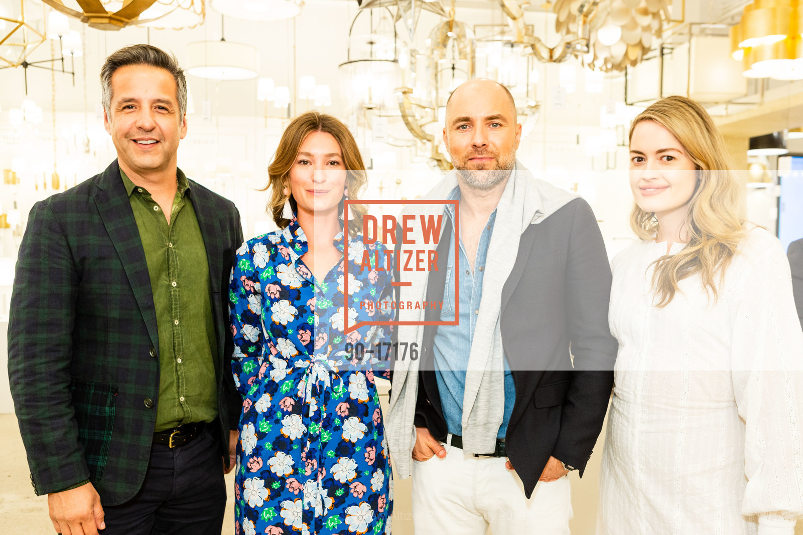 Ramon Marquez, Colette Sabins, Jason Sheeler, Sarah Bray, Circa Lighting Showroom Opening, Circa Lighting Showroom. 175 Rhode Island St, October 11th, 2018, Photo #90-17176 Ramon Marquez, Colette Sabins, Jason Sheeler, Sarah Bray, Photo #90-17176