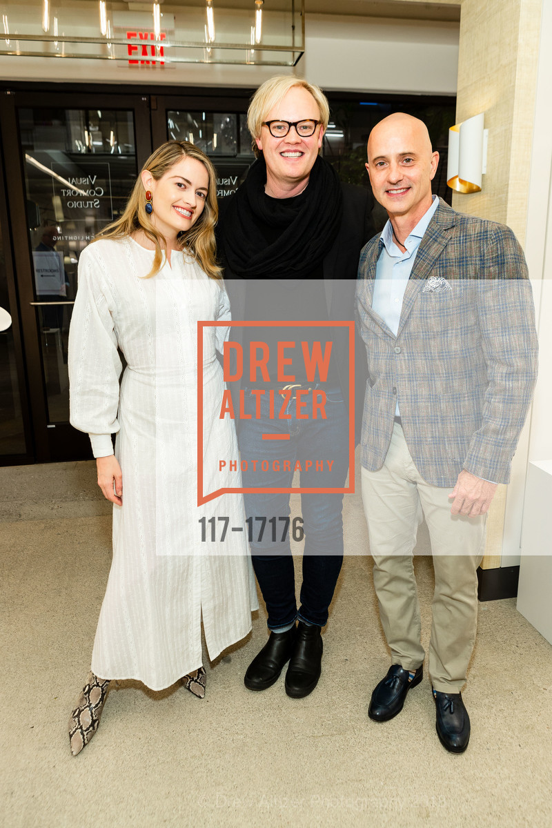 Sarah Bray, Grant Gibson, Brian Boitano, Circa Lighting Showroom Opening, Circa Lighting Showroom. 175 Rhode Island St, October 11th, 2018, Photo #117-17176 Sarah Bray, Grant Gibson, Brian Boitano, Photo #117-17176