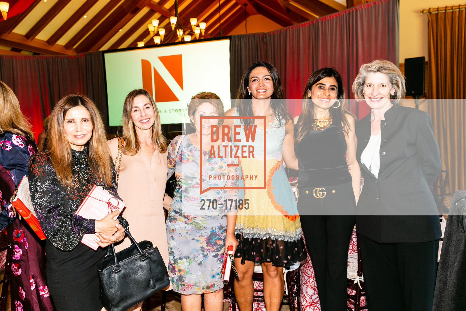 Ximena Pavlik, Julie Arnheim, Yanina Maloney, Leyla Scott, Kavita Tankha, Kathy Spillar, Narrative Magazine's Voices of a New Generation with Susan Orlean, Sharon Heights Country Club. 900 Sand Hill Road, October 17th, 2018, Photo #270-17185 Ximena Pavlik, Julie Arnheim, Yanina Maloney, Leyla Scott, Kavita Tankha, Kathy Spillar, Photo #270-17185