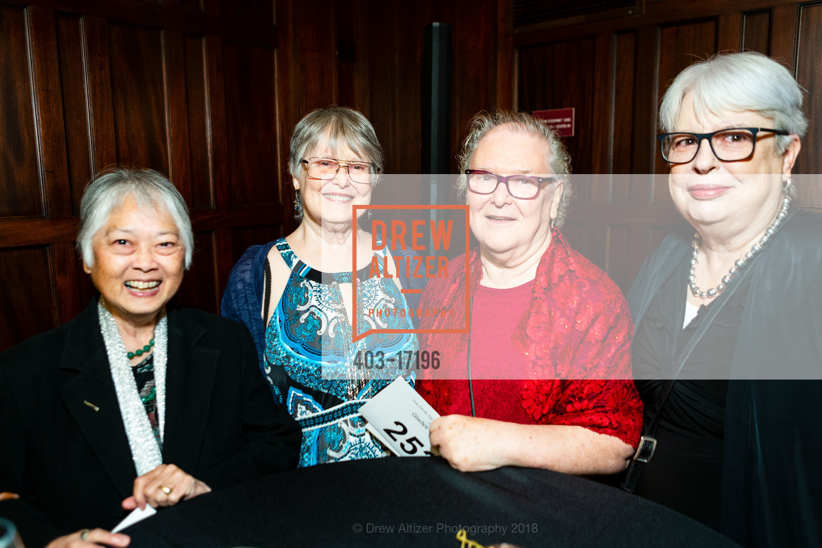 Phyllis Chu, Alma Guenther, Gladys Guenther, Cheryl Luna, Holy Family Day Gala's Light Up The Night 2018, The Julia Morgan Ballroom. 465 California St, October 18th, 2018, Photo #403-17196 Phyllis Chu, Alma Guenther, Gladys Guenther, Cheryl Luna, Photo #403-17196