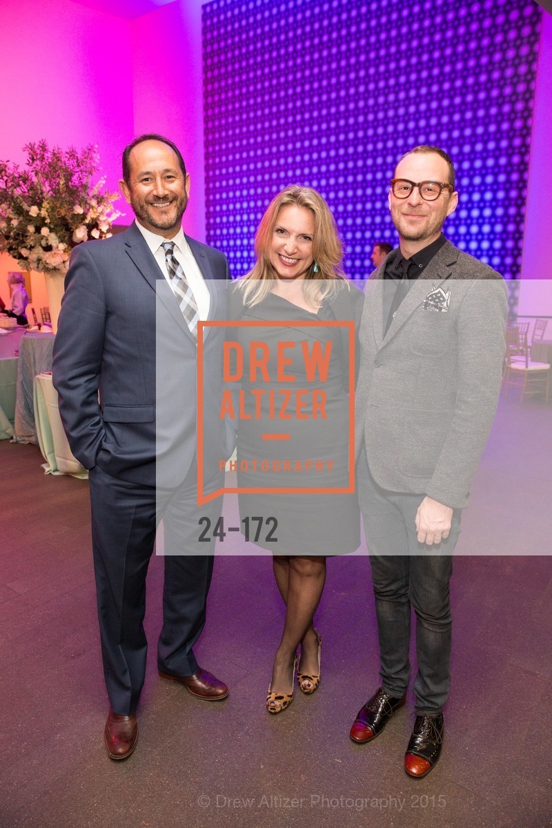 Gary Castro, Crista Brugnara, Emerson Bowyer, Gucci & Vogue Dinner, de Young Museum. de Young Museum, June 18th, 2015, Photo #24-172 Gary Castro, Crista Brugnara, Emerson Bowyer, Photo #24-172