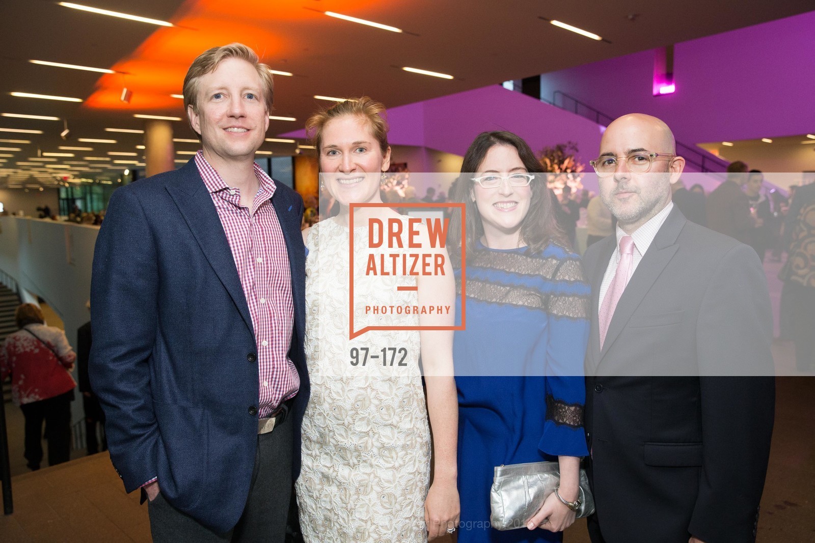 Brant Thompson, Anna Thompson, Esther Bell, Jason Varone, Gucci & Vogue Dinner, de Young Museum. de Young Museum, June 18th, 2015, Photo #97-172 Brant Thompson, Anna Thompson, Esther Bell, Jason Varone, Photo #97-172