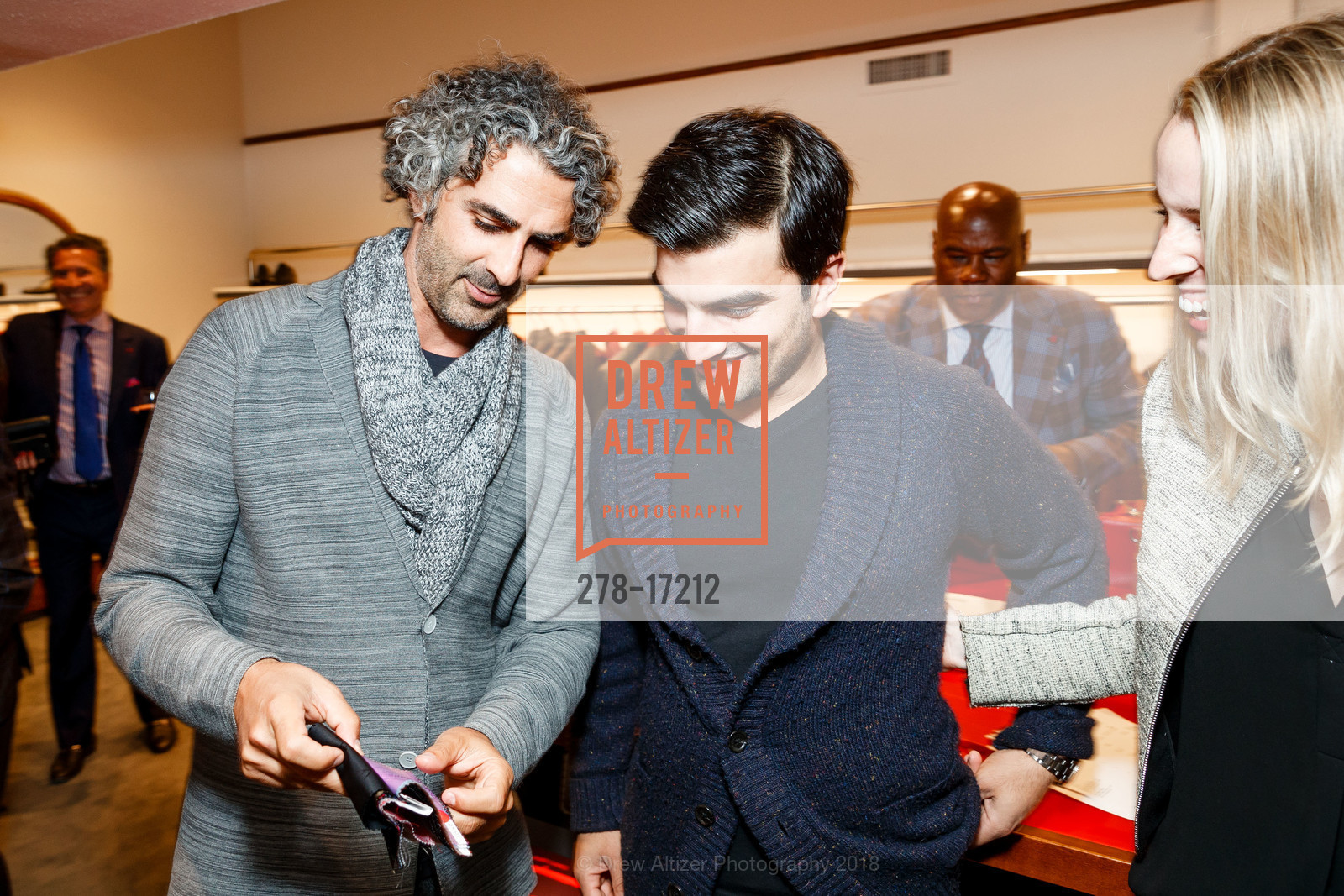 Amir Mortazavi, Amir Gupta, ISAIA Hosts Whitewall Magazine x Gallery Wendi Norris, ISAIA. 140 Maiden Lane, October 18th, 2018, Photo #278-17212 Amir Mortazavi, Amir Gupta, Photo #278-17212