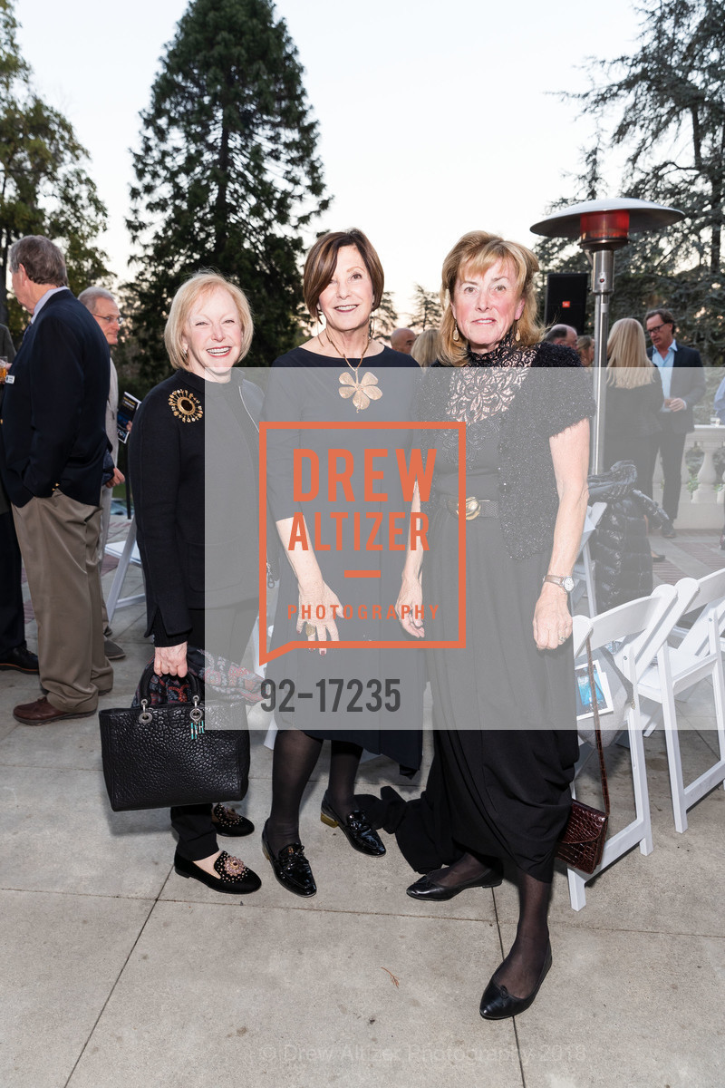 Laurie Vogel, Judy Kaplan, Donna Guldimann, Bruce Munro at Montalvo: Stories in Light VIP Preview Reception, Montalvo Arts Center. 15400 Montalvo Road, October 25th, 2018, Photo #92-17235 Laurie Vogel, Judy Kaplan, Donna Guldimann, Photo #92-17235