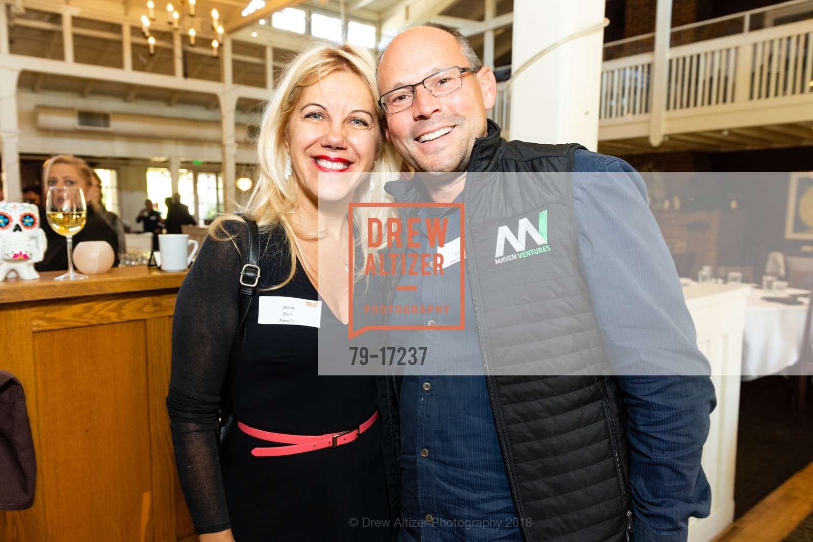 Jeany Stein, Jim Scheinman, DLD Lunch Palo Alto 2018, MacArthur Park. 27 University Ave, October 24th, 2018, Photo #79-17237 Jeany Stein, Jim Scheinman, Photo #79-17237