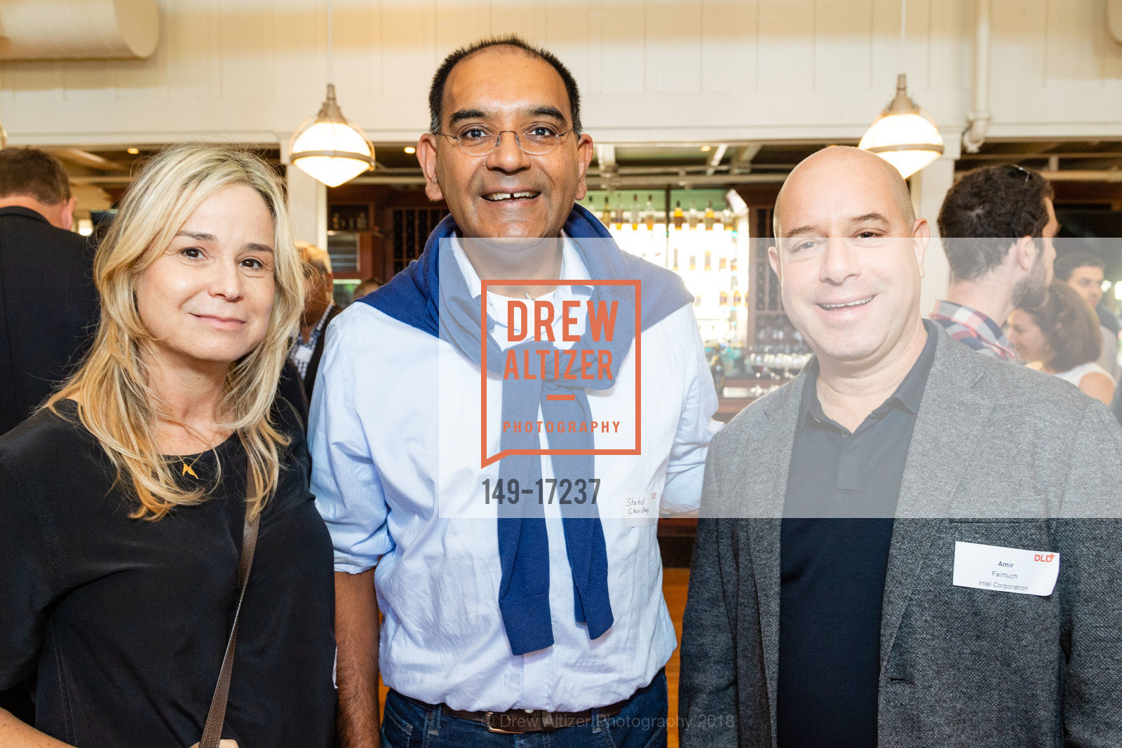 Michal Ben Yacov, Shahid Choudhry, Amir Faintuch, DLD Lunch Palo Alto 2018, MacArthur Park. 27 University Ave, October 24th, 2018, Photo #149-17237 Michal Ben Yacov, Shahid Choudhry, Amir Faintuch, Photo #149-17237