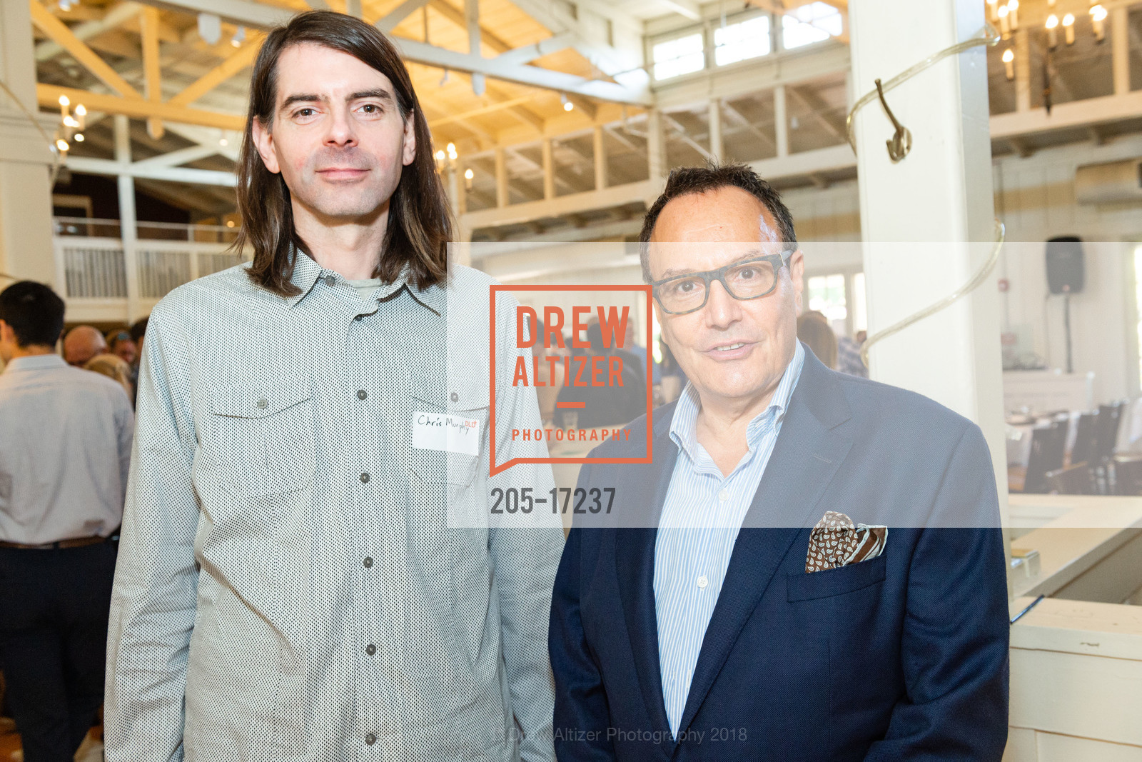 Chris Murphy, Peter Hirshberg, DLD Lunch Palo Alto 2018, MacArthur Park. 27 University Ave, October 24th, 2018, Photo #205-17237 Chris Murphy, Peter Hirshberg, Photo #205-17237
