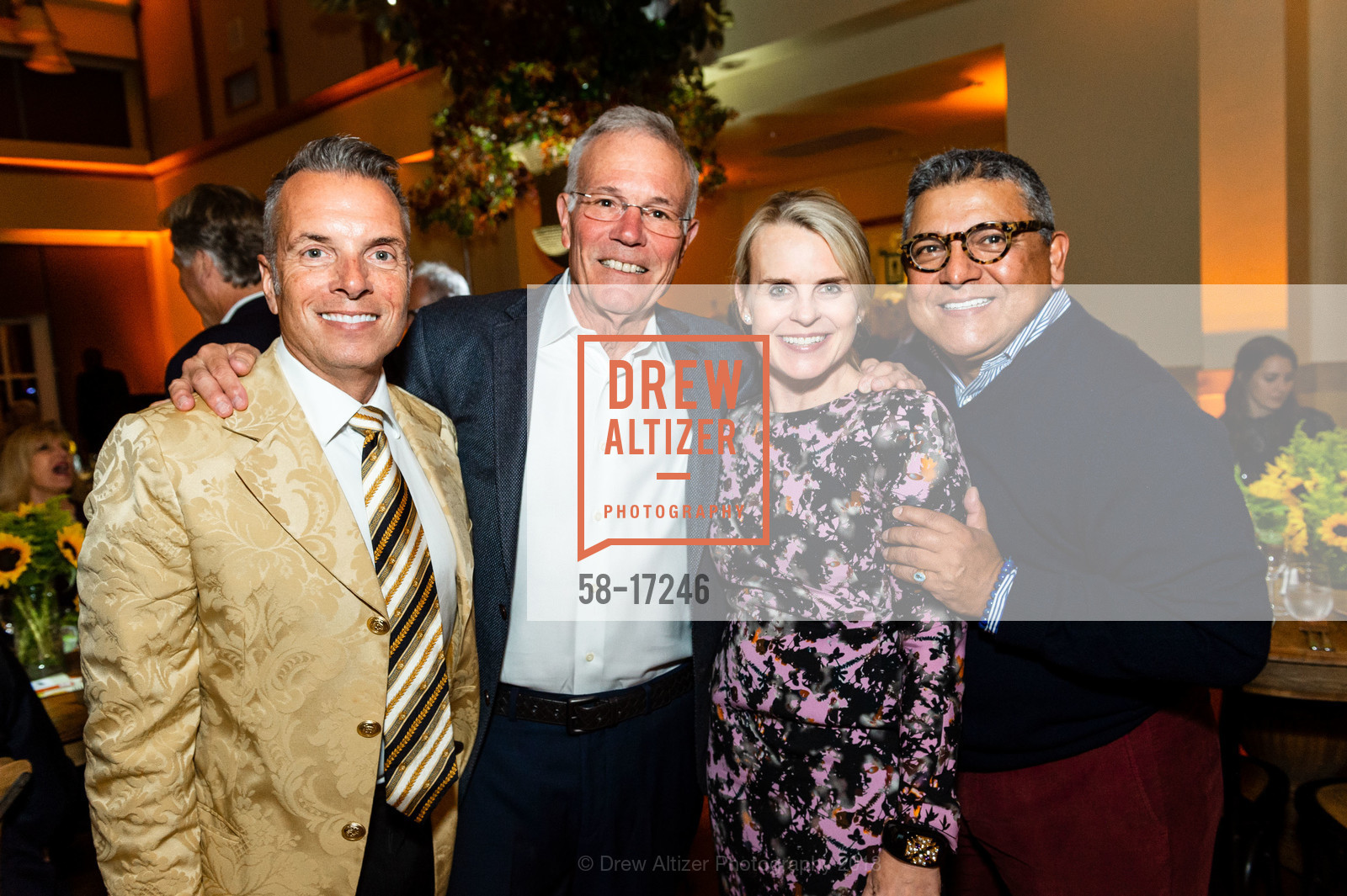 Roman Gronkowski, Larry Binkley, Jane Mudge, Riccardo Benavides, Marin CASA Hosts Harvest of Hope: Changing Lives Benefit, Mill Valley Community Center. 180 Camino Alto, October 25th, 2018, Photo #58-17246 Roman Gronkowski, Larry Binkley, Jane Mudge, Riccardo Benavides, Photo #58-17246