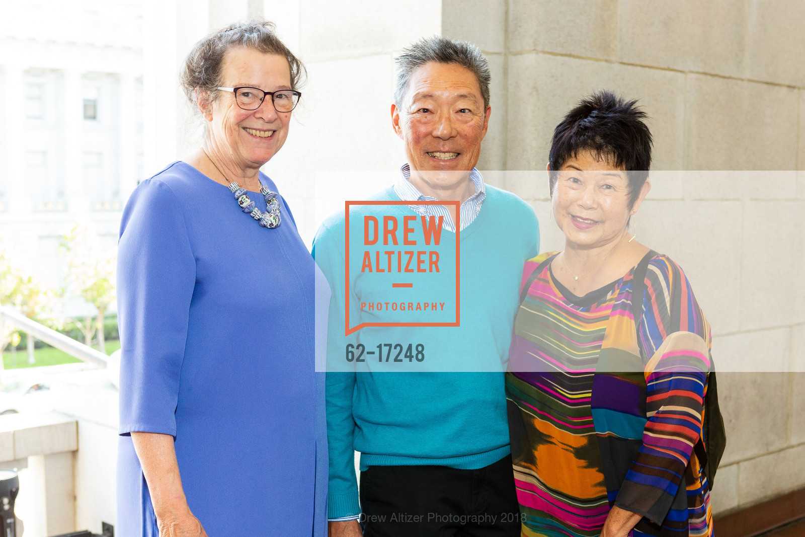 Lucia Bogatay, Roland Dare, Jeanette Dare, Stuart Canin Award Luncheon 2018 benefitting New Century Chamber Orchestra, San Francisco War Memorial, The Green Room. 401 Van Ness Ave, October 26th, 2018, Photo #62-17248 Lucia Bogatay, Roland Dare, Jeanette Dare, Photo #62-17248