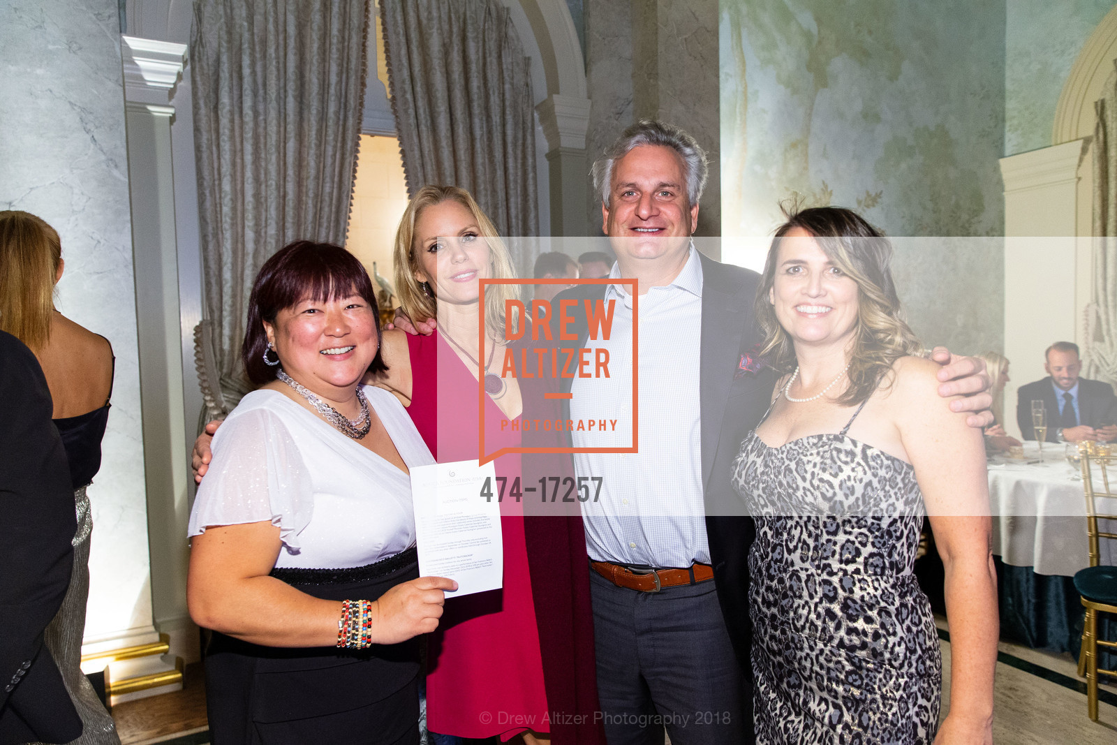 Eiko Hariu, Michele Waldman, Craig Waldman, Wendy Wood, Gordon and Ann Getty Host Africa Foundation Reception and Auction, Private Residence, October 24th, 2018, Photo #474-17257 Eiko Hariu, Michele Waldman, Craig Waldman, Wendy Wood, Photo #474-17257