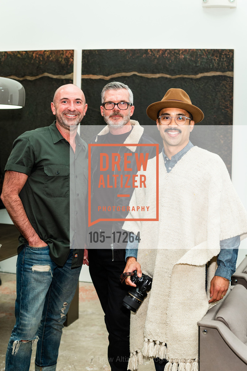 Jerry McLaughlin, Philip Bewley, Mike Shun, X Materia at DZINE Showroom, DZINE Showroom. 128 Utah Street SF CA 94103, October 26th, 2018, Photo #105-17264 Jerry McLaughlin, Philip Bewley, Mike Shun, Photo #105-17264