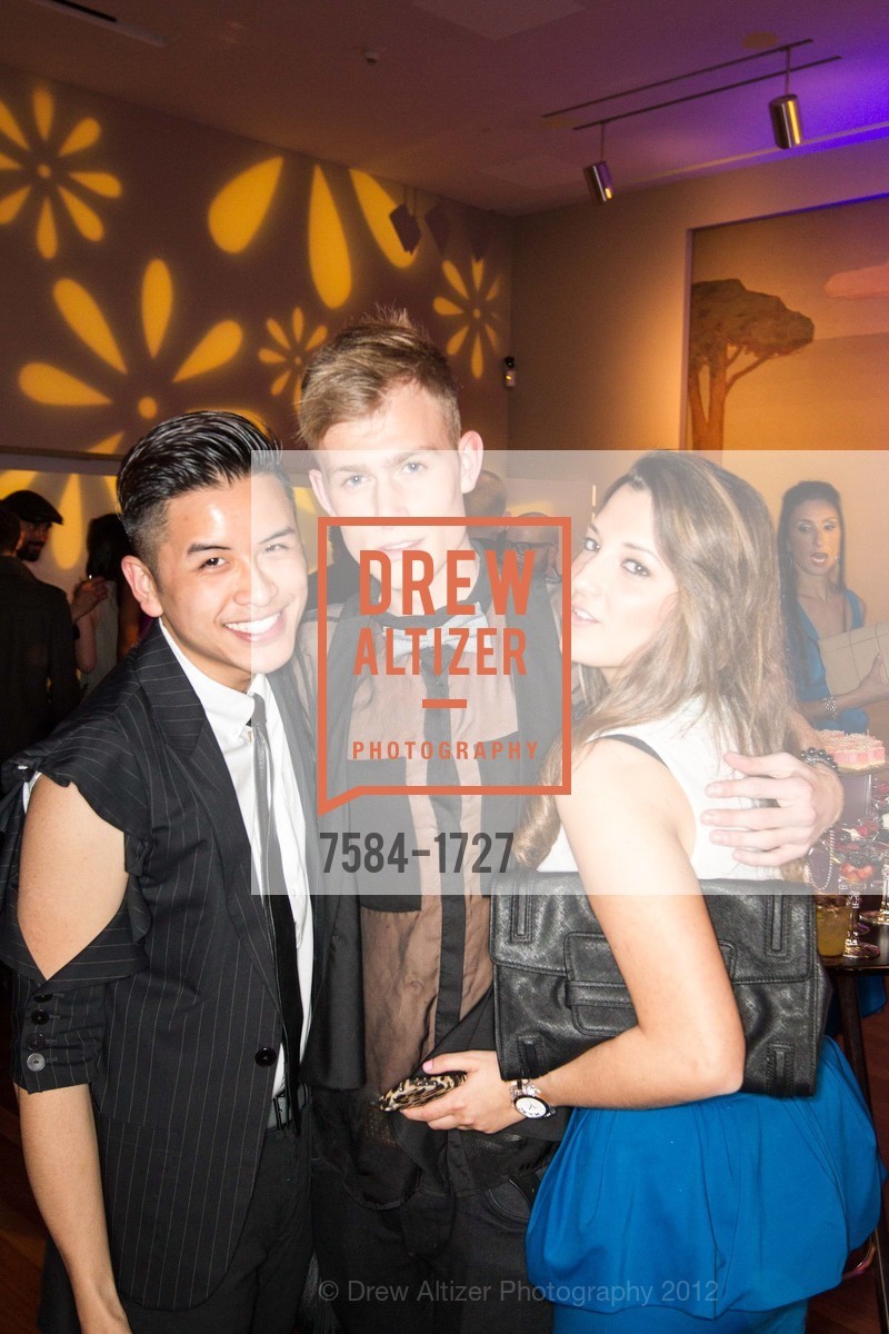 Kevin Ngo, Robbie Liptak, Stephanie Schembri, La Grande Fete- Jean Paul Gaultier Exhibition, US, March 23rd, 2012, Photo #7584-1727 Kevin Ngo, Robbie Liptak, Stephanie Schembri, Photo #7584-1727