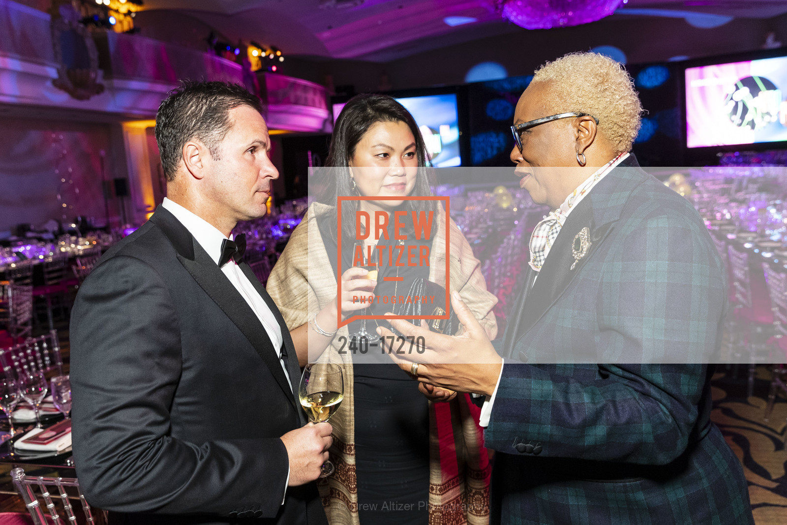 Dan Bowman, Jian Wei, Linda Harrison, MoAD's Afropolitan Ball 2018, Fairmont Hotel, Photo #240-17270 Dan Bowman, Jian Wei, Linda Harrison, Photo #240-17270