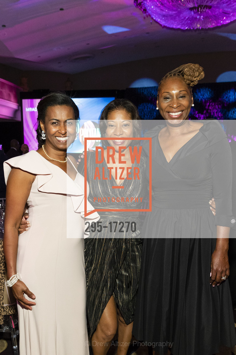 Denise Smith, Teressa Bellazain, Karen Hill, MoAD's Afropolitan Ball 2018, Fairmont Hotel, Photo #295-17270 Denise Smith, Teressa Bellazain, Karen Hill, Photo #295-17270