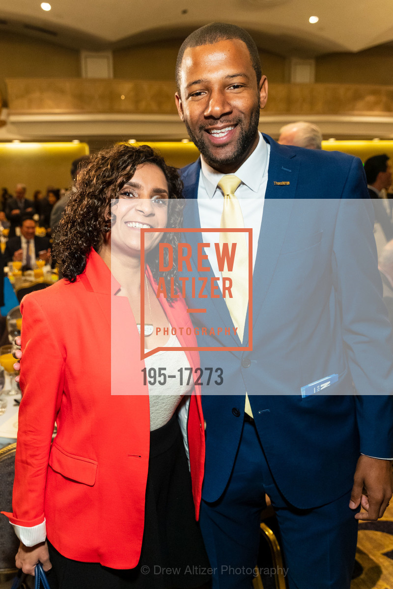 Ramneek Saini, Theo Ellington, Willie Brown Institute Breakfast Club 2018, Fairmont Hotel, Photo #195-17273 Ramneek Saini, Theo Ellington, Photo #195-17273