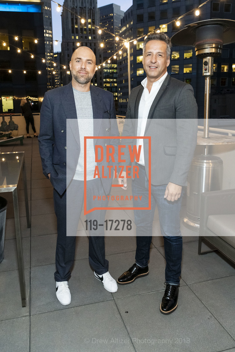 Jason Sheeler, Ramon Marquez III, San Francisco Magazine's Editor-in-Chief Reception: Jason Sheeler, The Newhall Nest, 11th Floor Penthouse. 260 California, October 30th, 2018, Photo #119-17278 Jason Sheeler, Ramon Marquez III, Photo #119-17278