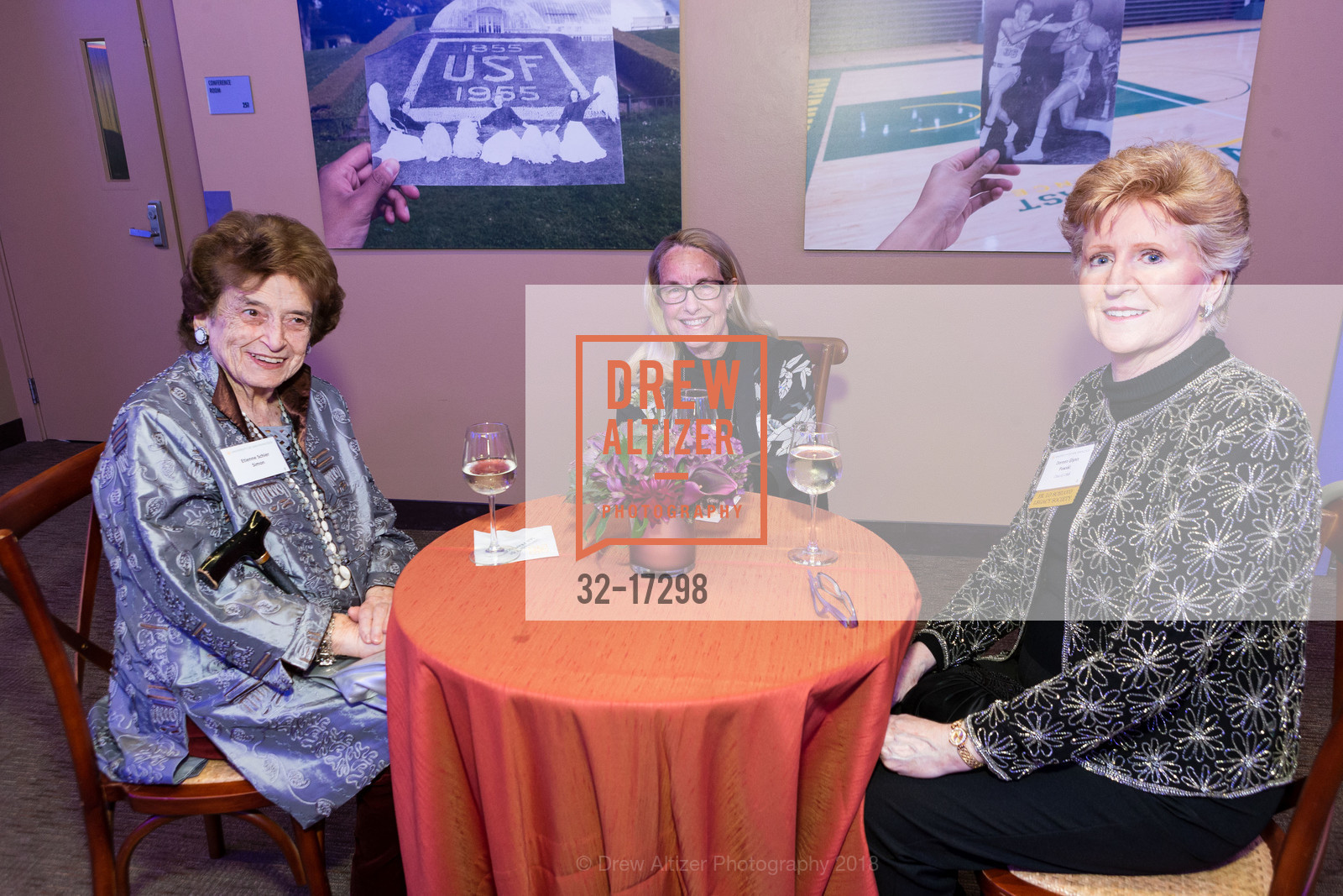 Etienne Simon, Susie Scurich, Doreen Pawski, USF Alumni Awards Gala 2018, USF Campus, McLaren Complex. 2130 Fulton Street, November 3rd, 2018, Photo #32-17298 Etienne Simon, Susie Scurich, Doreen Pawski, Photo #32-17298
