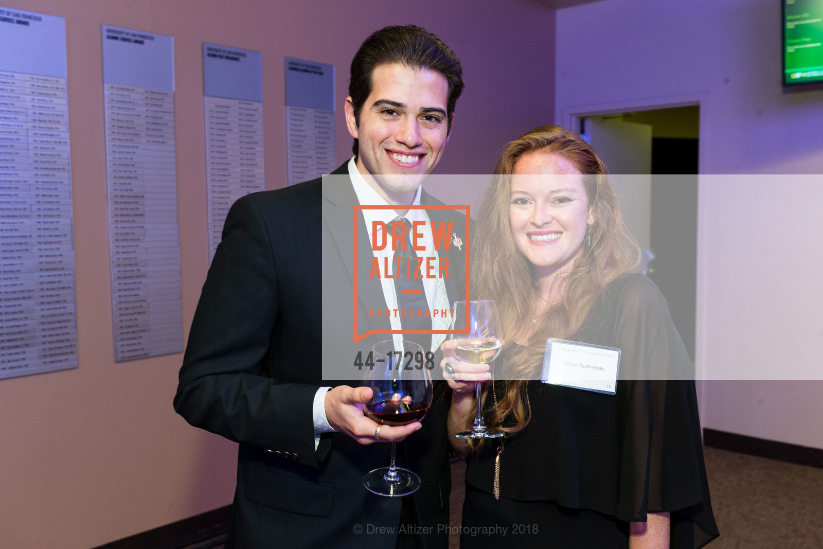 Kyle Ruth-Islas, Chloe Ruth-Islas, USF Alumni Awards Gala 2018, USF Campus, McLaren Complex. 2130 Fulton Street, November 3rd, 2018, Photo #44-17298 Kyle Ruth-Islas, Chloe Ruth-Islas, Photo #44-17298