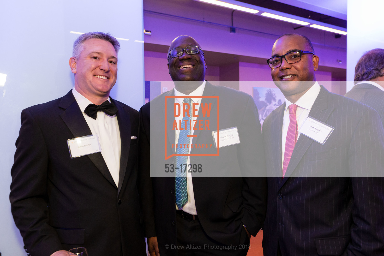 Kevin Martin, Shawn Ridgell, Marc Majors, USF Alumni Awards Gala 2018, USF Campus, McLaren Complex. 2130 Fulton Street, November 3rd, 2018, Photo #53-17298 Kevin Martin, Shawn Ridgell, Marc Majors, Photo #53-17298
