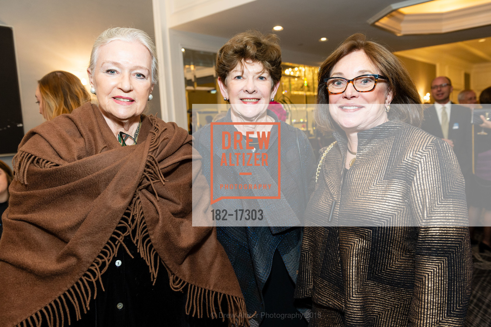 Jerry DiVecchio, Mary Ann Peoples, Tina Bartlett Hinckley, ARCS Scholar Awards Celebration 2018, Ritz Carlton Hotel. 600 Stockton Street, November 7th, 2018, Photo #182-17303 Jerry DiVecchio, Mary Ann Peoples, Tina Bartlett Hinckley, Photo #182-17303