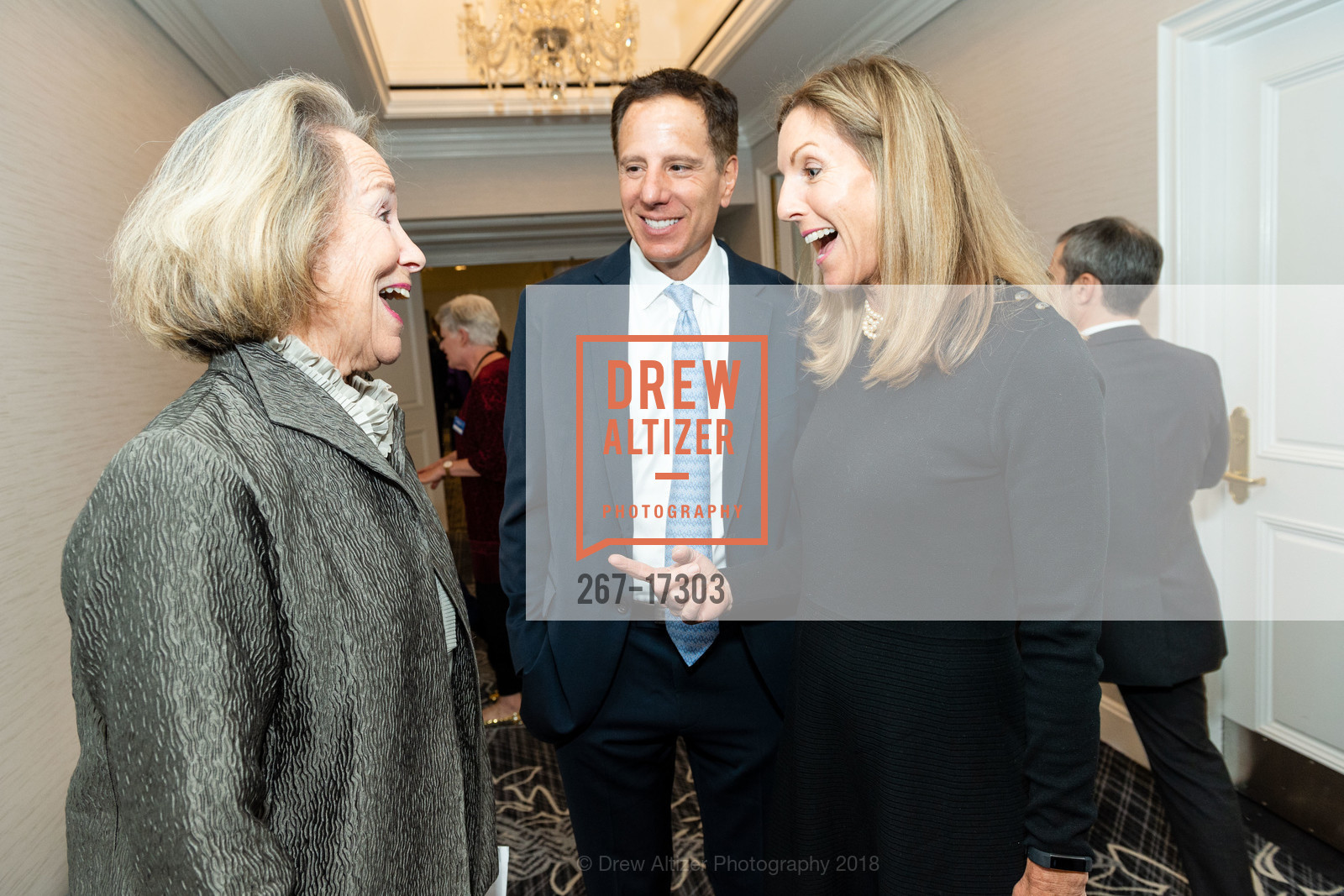 Linda Millard, Elena Caruso, Jake Caruso, ARCS Scholar Awards Celebration 2018, Ritz Carlton Hotel. 600 Stockton Street, November 7th, 2018, Photo #267-17303 Linda Millard, Elena Caruso, Jake Caruso, Photo #267-17303