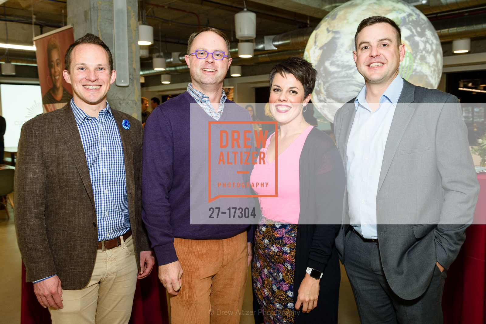 Kirk Maag, JJ Jones, Melissa Augusto, Greg Van Dyke, The Cultivating Change Foundation Hosts Celebrating Agriculture in SF 2018, Climate Corporation. 201 3rd St. Suite 1100, Photo #27-17304 Kirk Maag, JJ Jones, Melissa Augusto, Greg Van Dyke, Photo #27-17304