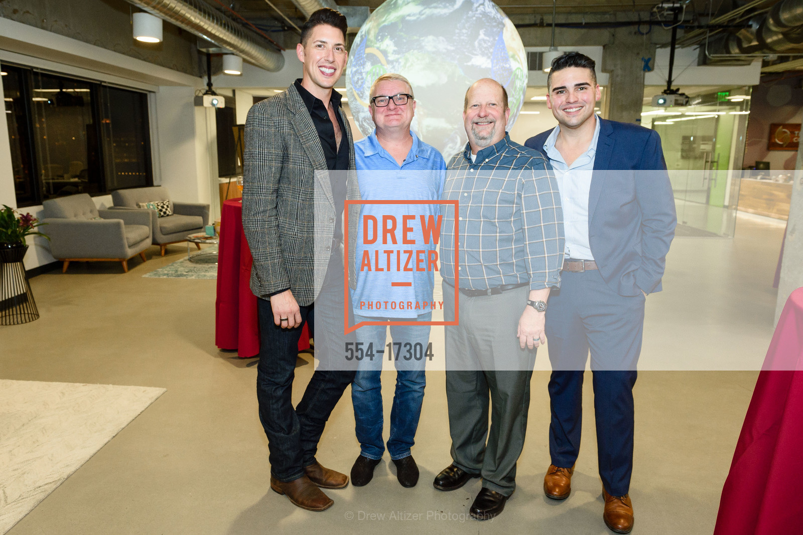 Jesse Lee Eller, Gary Brackett, Bill Hendrix, Marcus Hollan, The Cultivating Change Foundation Hosts Celebrating Agriculture in SF 2018, Climate Corporation. 201 3rd St. Suite 1100, Photo #554-17304 Jesse Lee Eller, Gary Brackett, Bill Hendrix, Marcus Hollan, Photo #554-17304