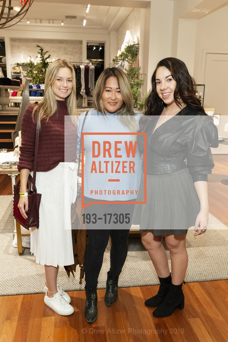 Lauren McMurdo, Paein Park, Michelle Holguin, Banana Republic Cos Bar Beauty Shop Launch 2018, Banana Republic. 256 Grant Avenue, November 8th, 2018, Photo #193-17305 Lauren McMurdo, Paein Park, Michelle Holguin, Photo #193-17305