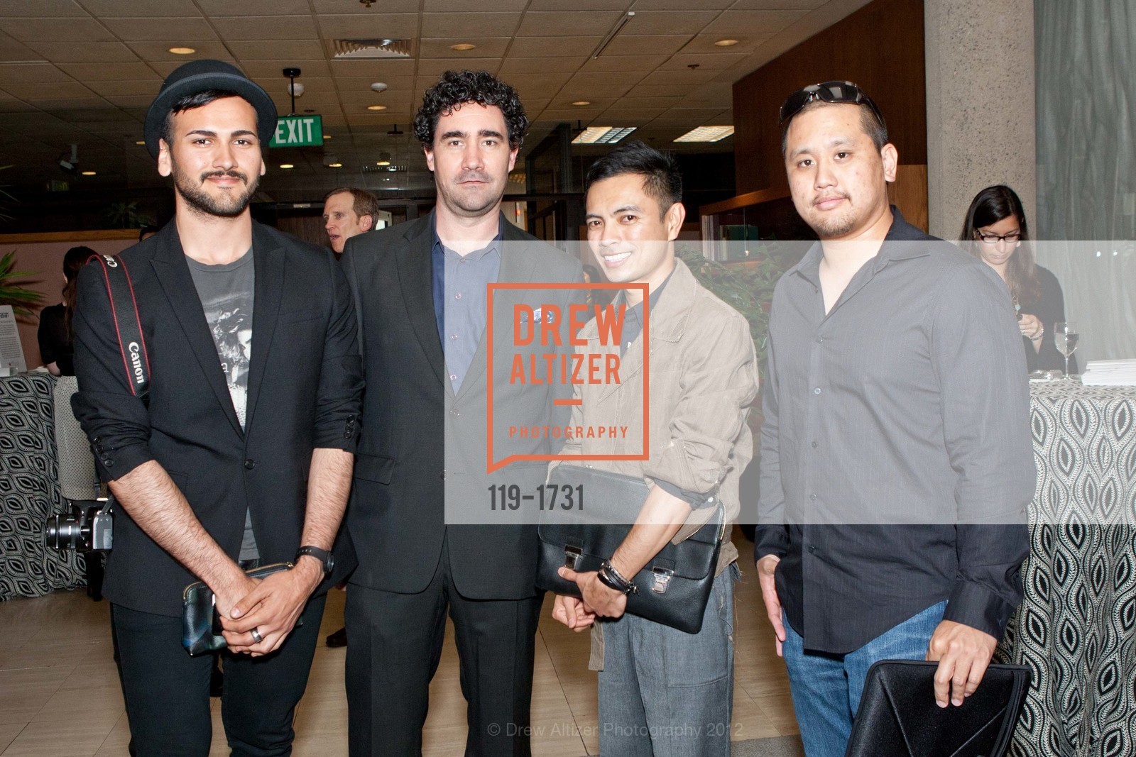 Julio Cortez, Brian Scheyer, Owen Buenaventura, Brandon Leong, Fashion Incubator San Francisco at MACY'S, US, March 29th, 2012, Photo #119-1731 Julio Cortez, Brian Scheyer, Owen Buenaventura, Brandon Leong, Photo #119-1731