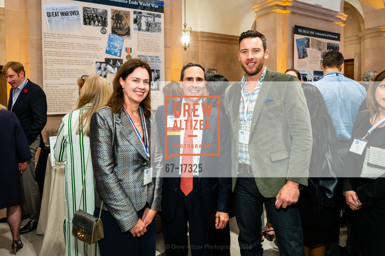 Karen Flood, Richard Leider, Beau Blume, Excellence In Business Awards (Ebbies) hosted by the SF Chamber of Commerce, Herbst Theater. 401 Van Ness Ave, November 7th, 2018, Photo #67-17325 Karen Flood, Richard Leider, Beau Blume, Photo #67-17325