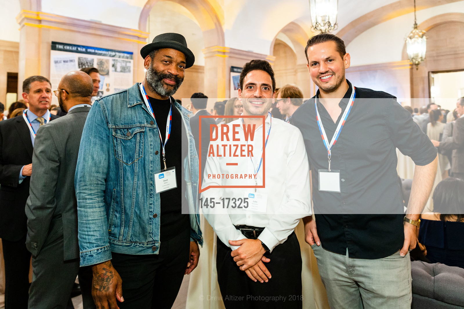 David Mabrey, Gabriel Moncayo, Ben Bruso, Excellence In Business Awards (Ebbies) hosted by the SF Chamber of Commerce, Herbst Theater. 401 Van Ness Ave, November 7th, 2018, Photo #145-17325 David Mabrey, Gabriel Moncayo, Ben Bruso, Photo #145-17325
