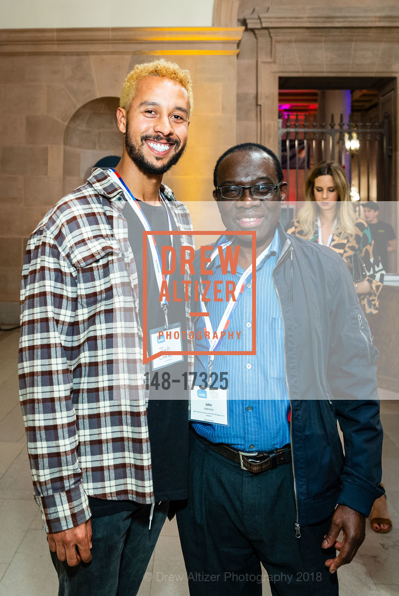 Josh Chase, John Ademola, Excellence In Business Awards (Ebbies) hosted by the SF Chamber of Commerce, Herbst Theater. 401 Van Ness Ave, November 7th, 2018, Photo #148-17325 Josh Chase, John Ademola, Photo #148-17325