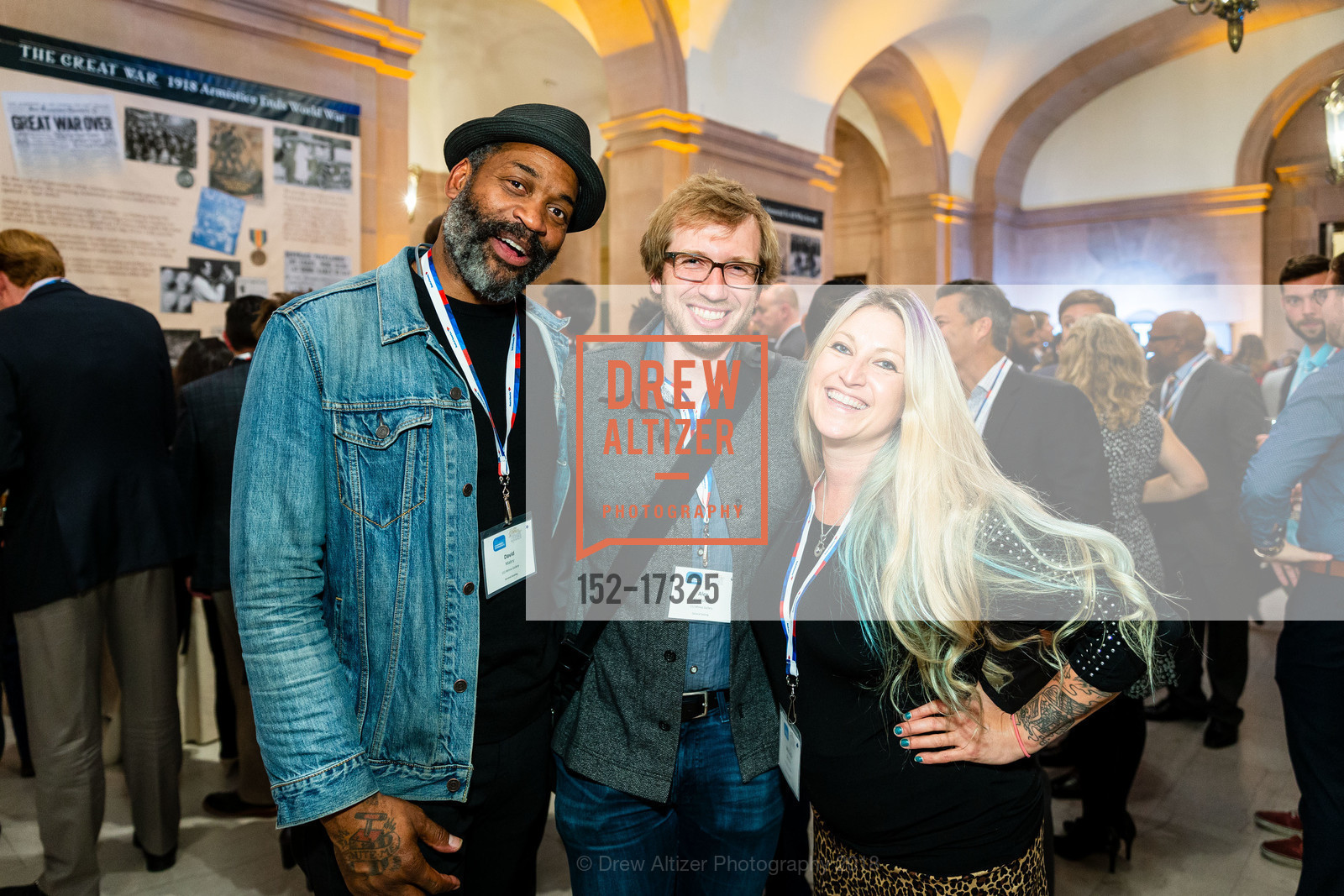 David Mabry, Alex Kivelstadt, Michelle Delaney, Excellence In Business Awards (Ebbies) hosted by the SF Chamber of Commerce, Herbst Theater. 401 Van Ness Ave, November 7th, 2018, Photo #152-17325 David Mabry, Alex Kivelstadt, Michelle Delaney, Photo #152-17325