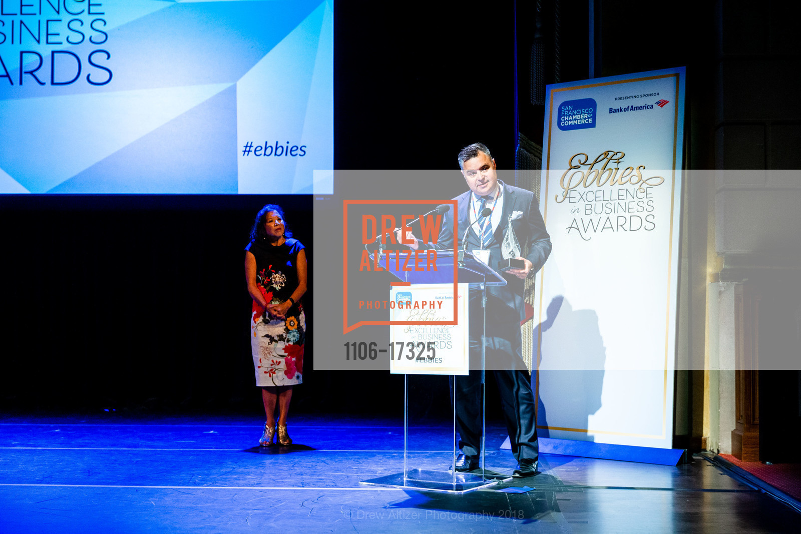 Greg Holland, Excellence In Business Awards (Ebbies) hosted by the SF Chamber of Commerce, Herbst Theater. 401 Van Ness Ave, November 7th, 2018, Photo #1106-17325 Greg Holland, Photo #1106-17325