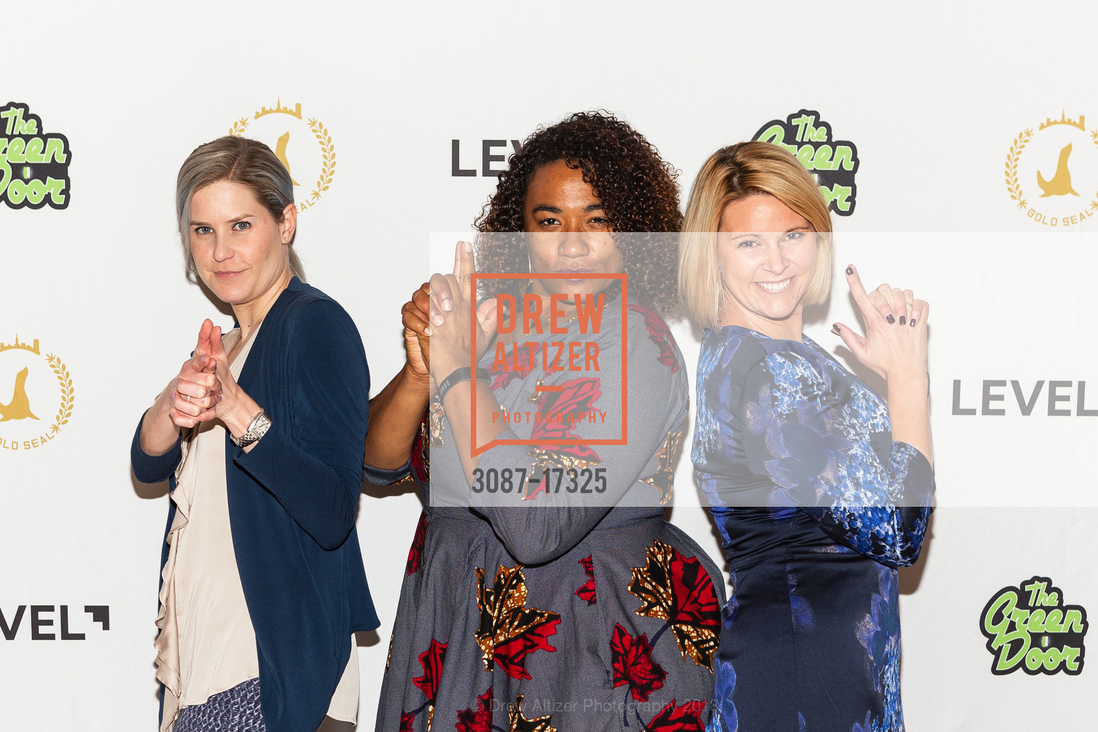Allison Hibbert, Brandy Petricka, Keeley, Excellence In Business Awards (Ebbies) hosted by the SF Chamber of Commerce, Herbst Theater. 401 Van Ness Ave, November 7th, 2018, Photo #3087-17325 Allison Hibbert, Brandy Petricka, Keeley, Photo #3087-17325