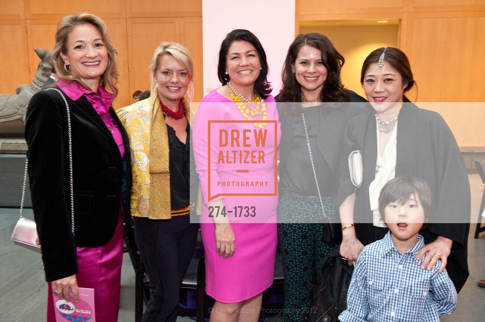 Carolyn Mccusker, Kelly Bligh, Patrice Wilbur, Midori Antebi, Ellen Shim, Lucas Shim, ASIAN ART MUSEUM's Once Upon a Time in India, US, March 30th, 2012, Photo #274-1733 Carolyn Mccusker, Kelly Bligh, Patrice Wilbur, Midori Antebi, Ellen Shim, Lucas Shim, Photo #274-1733