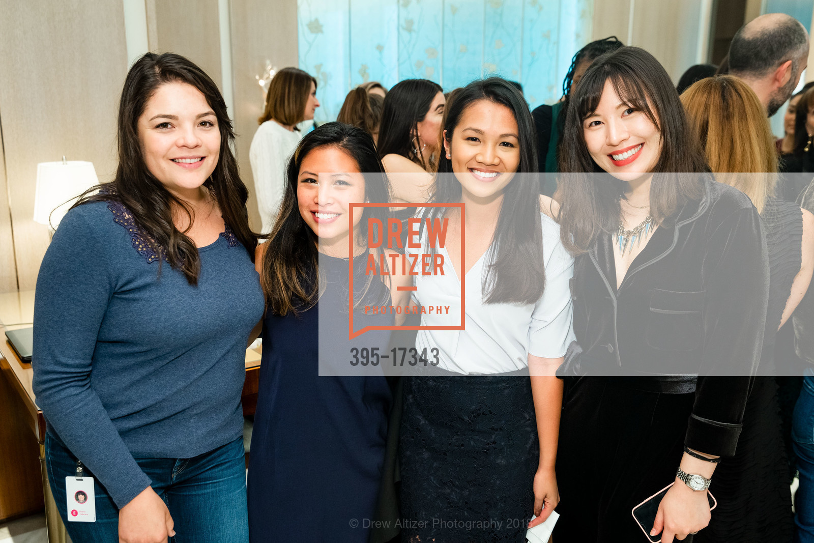 Diana Cabrera, Lucia Stokes, Genevieve Ayala, Lucy Liu, ELLE and Tiffany and Company Celebrate Women in Tech 2018, Tiffany & Co. 350 Post St, November 12th, 2018, Photo #395-17343 Diana Cabrera, Lucia Stokes, Genevieve Ayala, Lucy Liu, Photo #395-17343