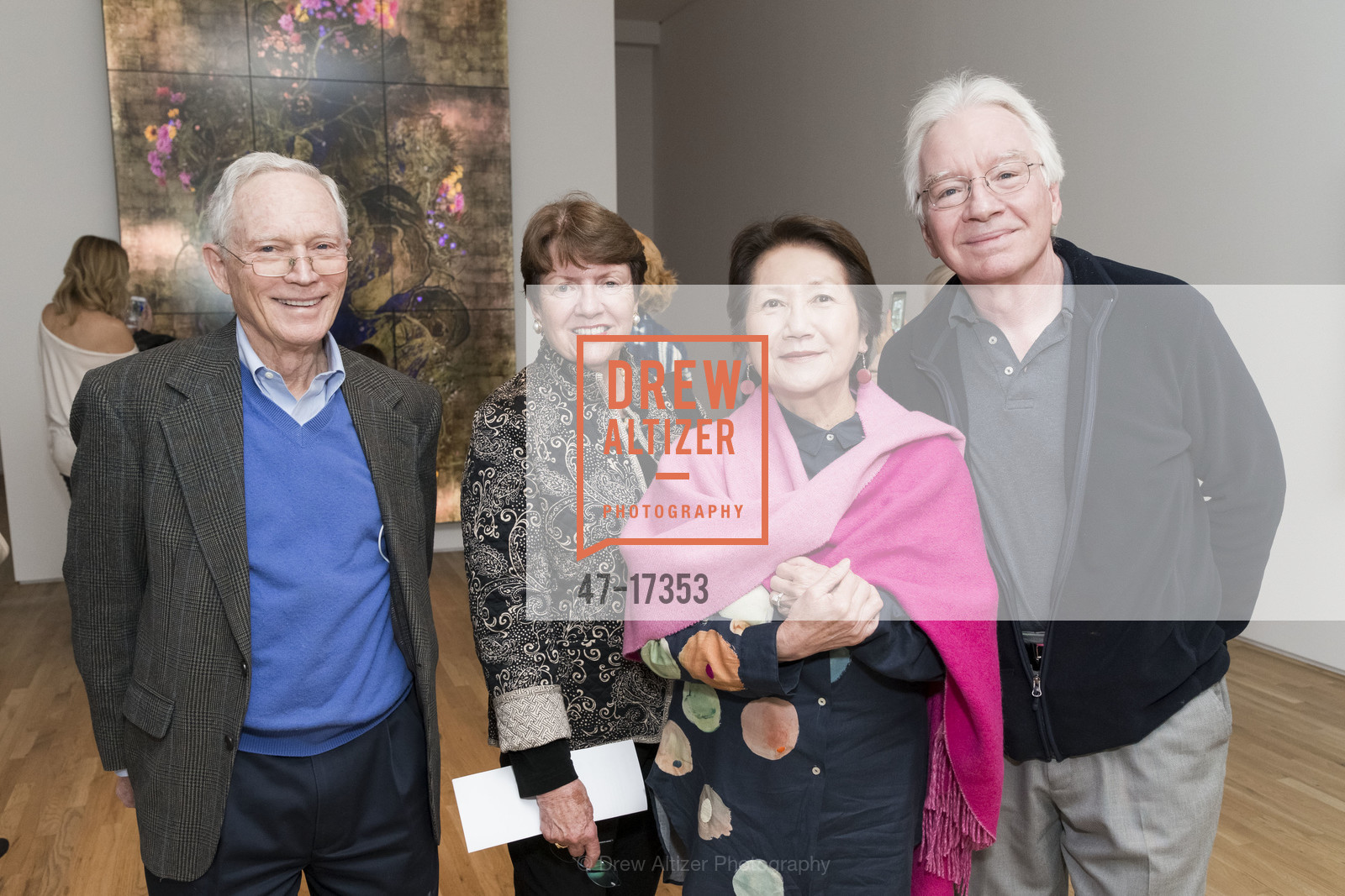Hal Louchheim, Carol Louchheim, Joan Hong, Roger Day, Pace Gallery - teamLab 2018, Pace Galler. 229 Hamilton Ave, Photo #47-17353 Hal Louchheim, Carol Louchheim, Joan Hong, Roger Day, Photo #47-17353