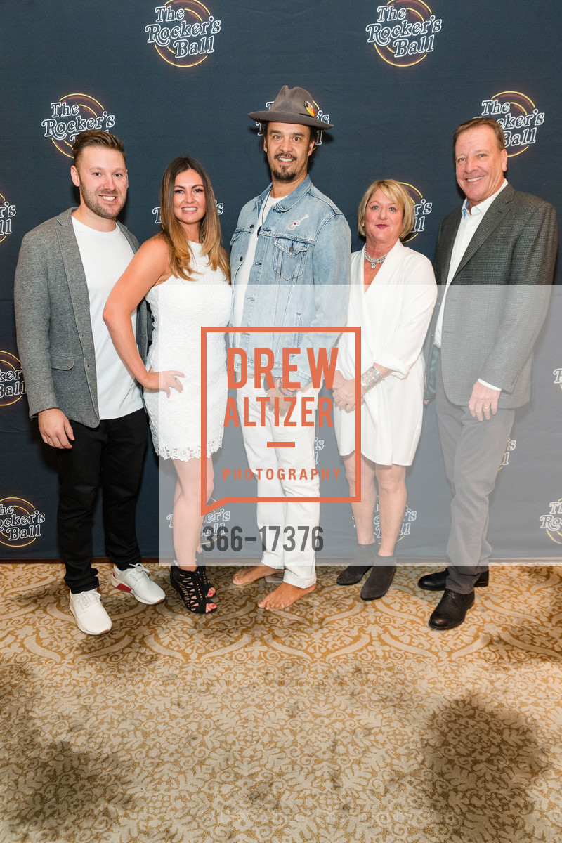 Jeff Lopez, Alysha Carnell, Michael Franti, Melinda Campi, John Campi, Do it for the Love Rocker's Ball 2018, The Fairmont San Francisco. 950 Mason St, November 16th, 2018, Photo #366-17376 Jeff Lopez, Alysha Carnell, Michael Franti, Melinda Campi, John Campi, Photo #366-17376