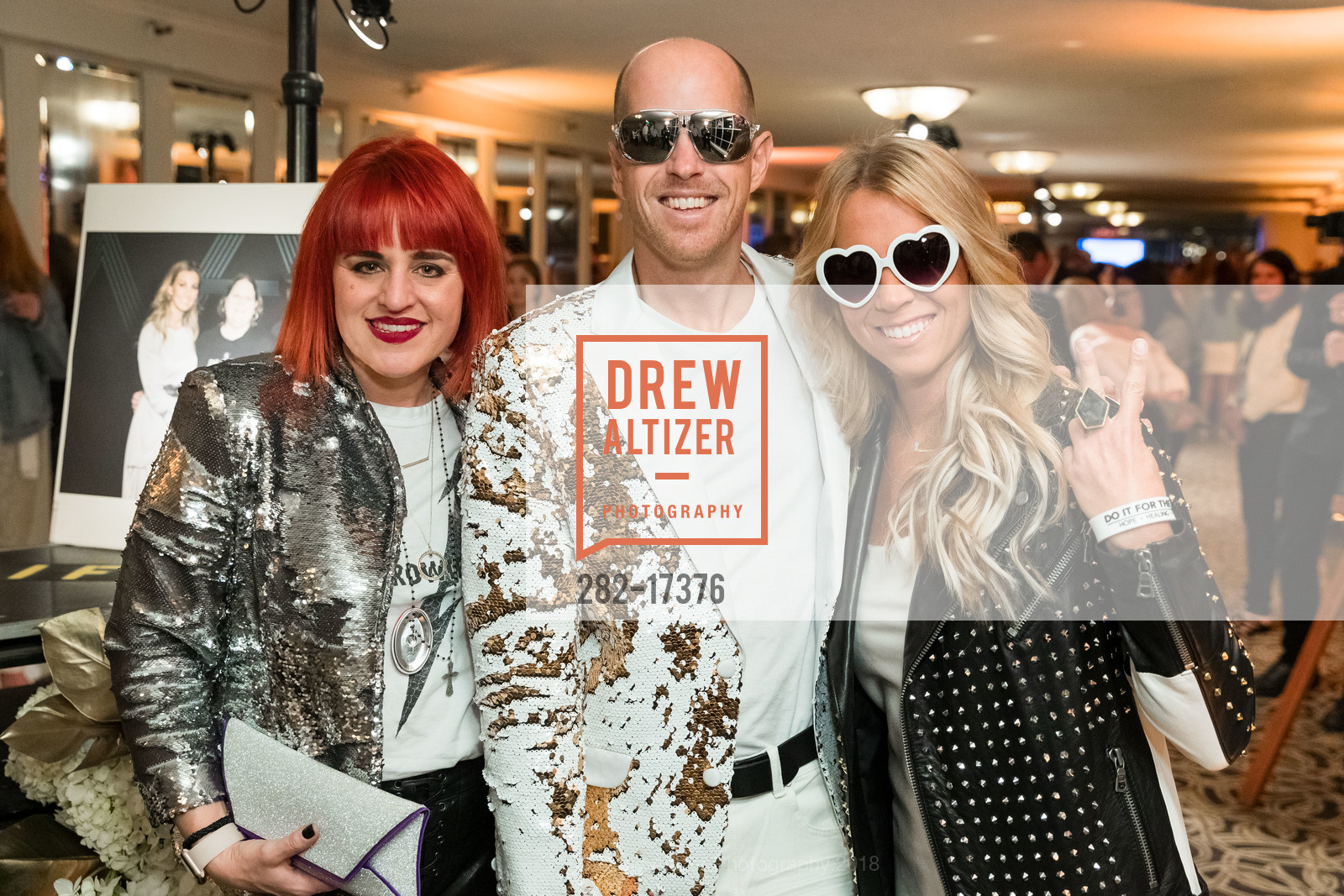 Christena Reinhard, Colby Balch, Kristy Petrillo, Do it for the Love Rocker's Ball 2018, The Fairmont San Francisco. 950 Mason St, November 16th, 2018, Photo #282-17376 Christena Reinhard, Colby Balch, Kristy Petrillo, Photo #282-17376